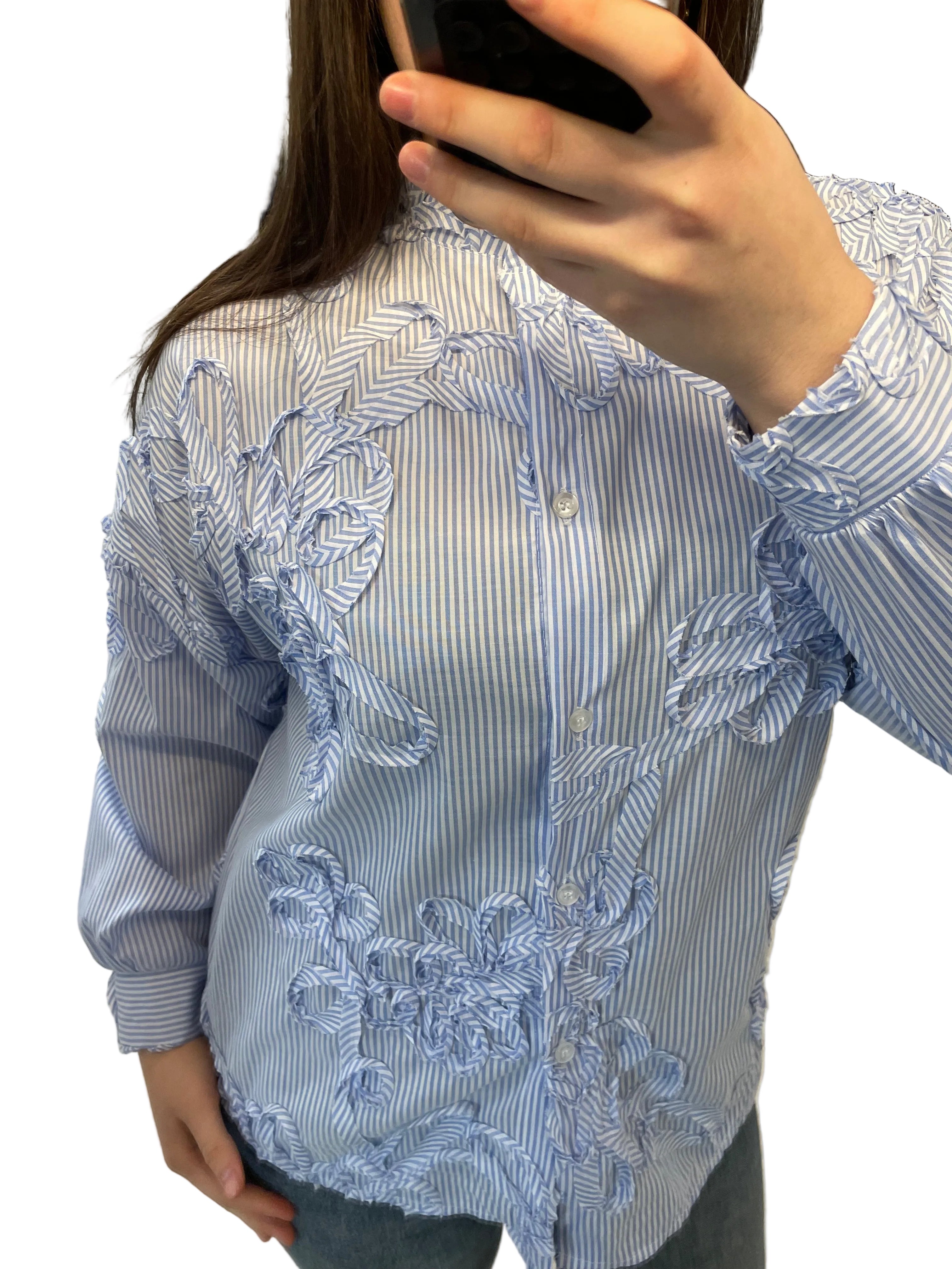 LUNE - Bluse mit bestickten Blumen