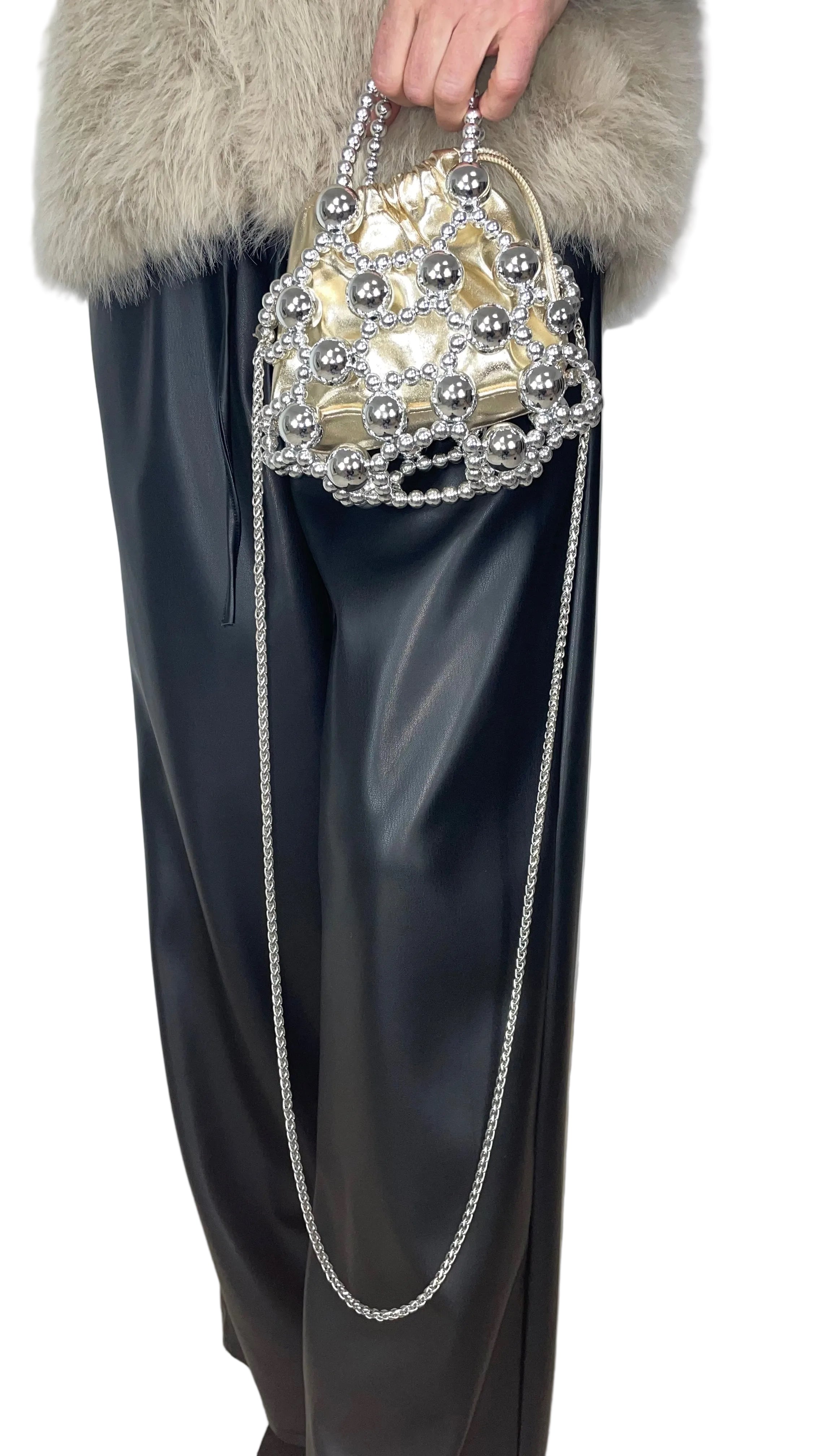 PERA - Clutch mit Metall-Perlen