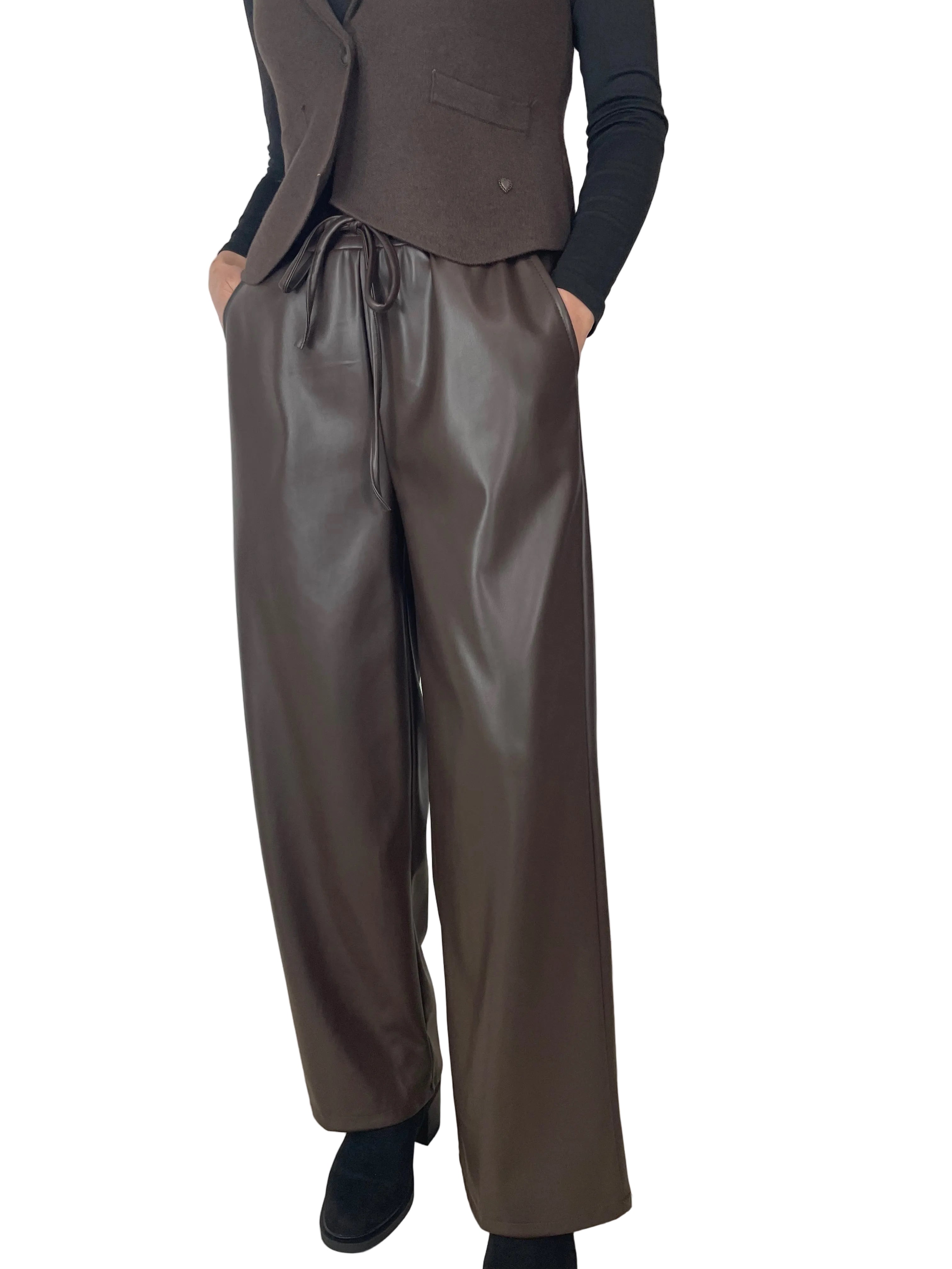 LEA - Lederhose mit Gummibund