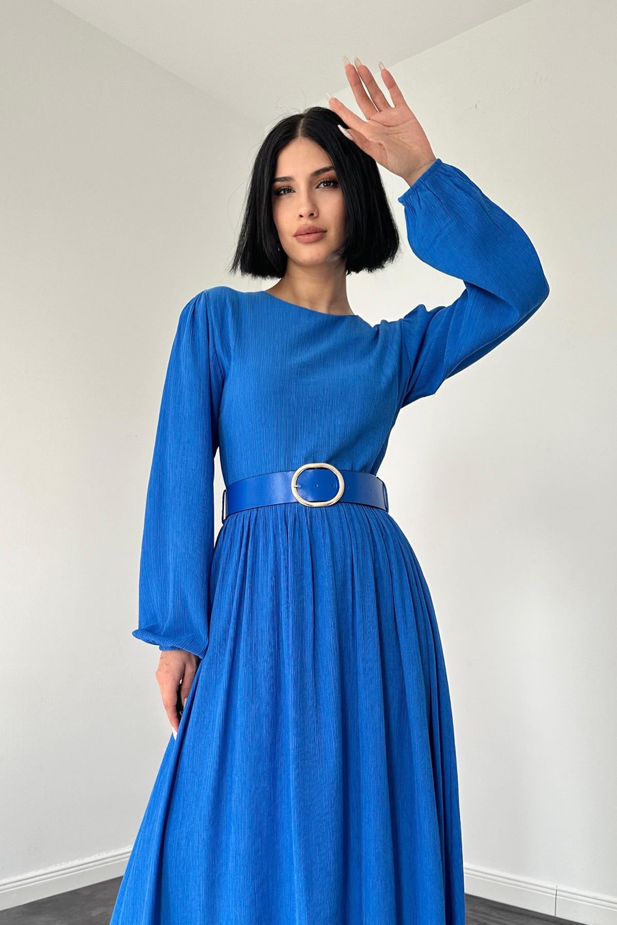 BALI - Leichtes Elegantes Maxikleid in Blau