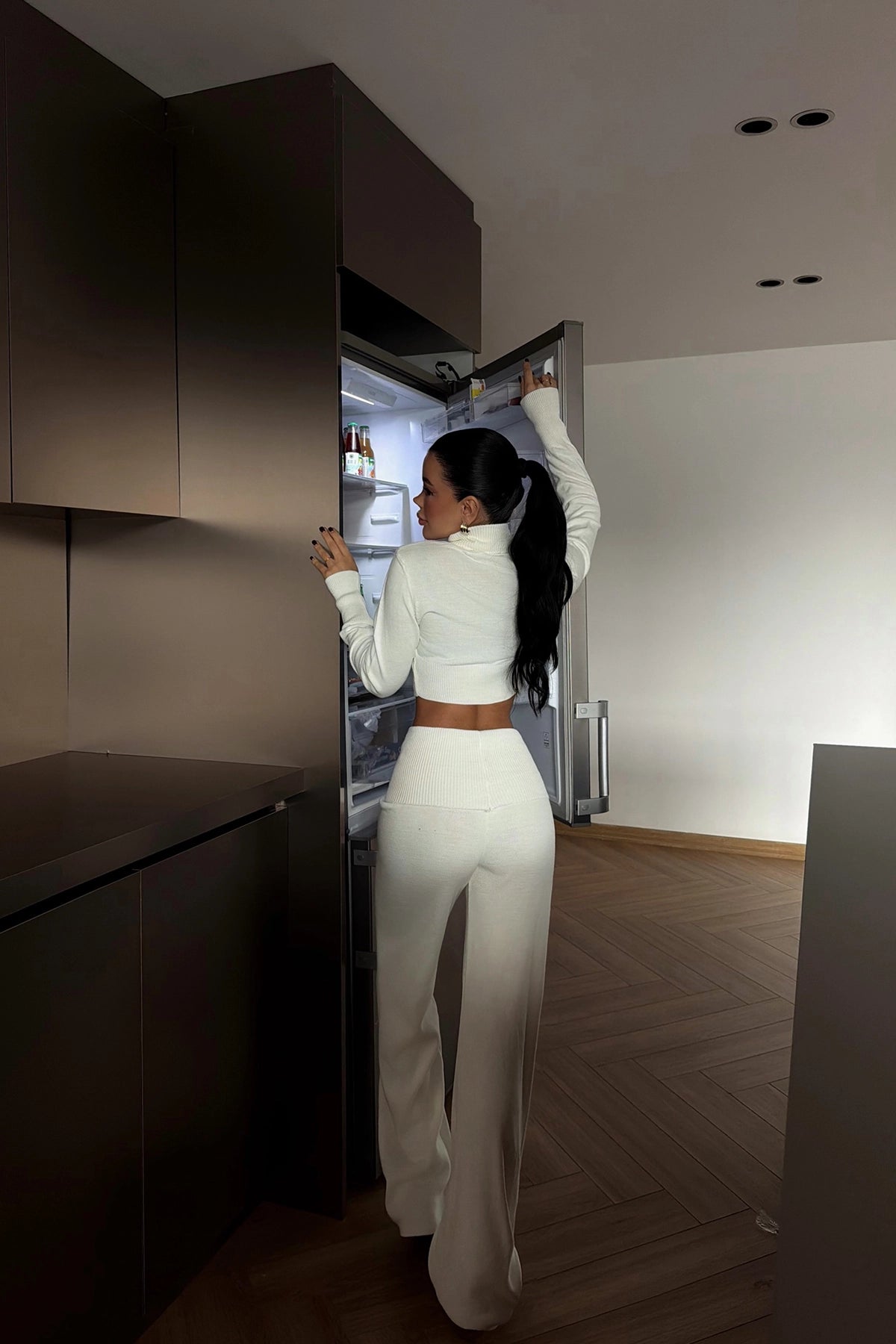 CALM - Elegantes Strick-Zweiteiler-Set in edlem Creme