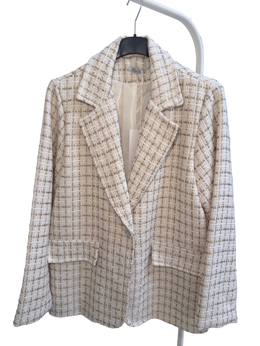 ARIE - Blazer in Gold/Weiß