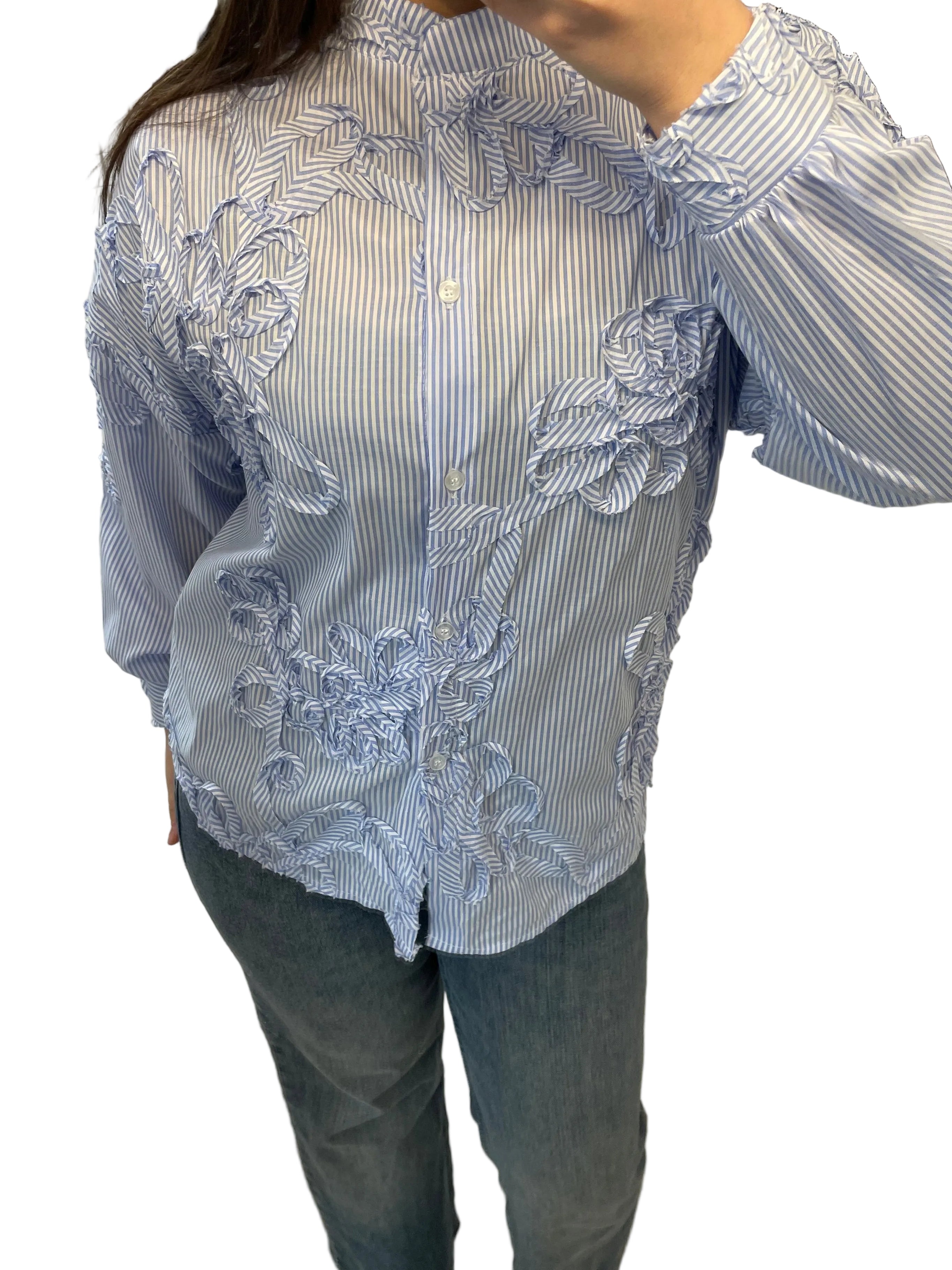 LUNE - Bluse mit bestickten Blumen