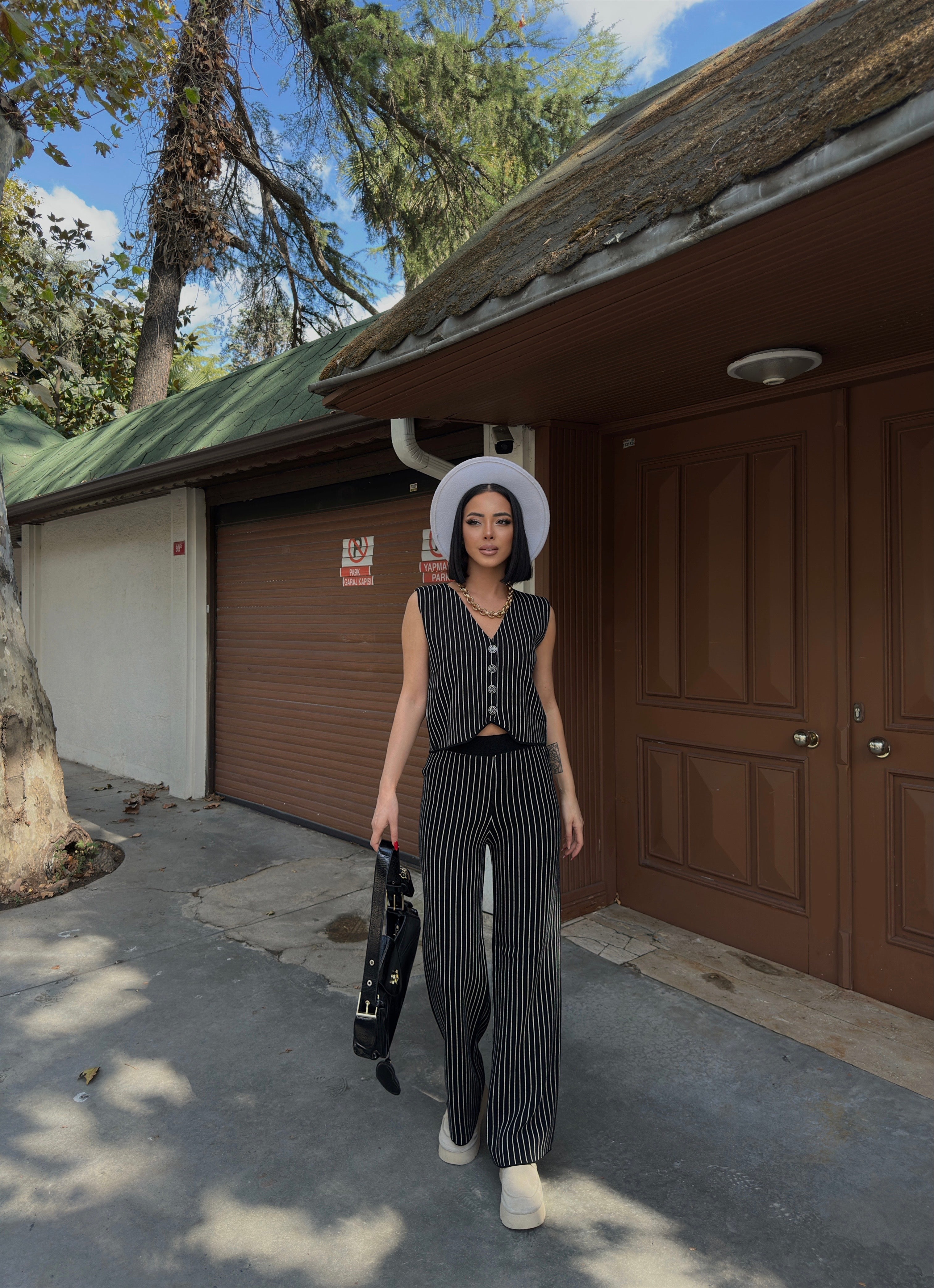 MOSS - Eleganter Gestreifter Zweiteiler