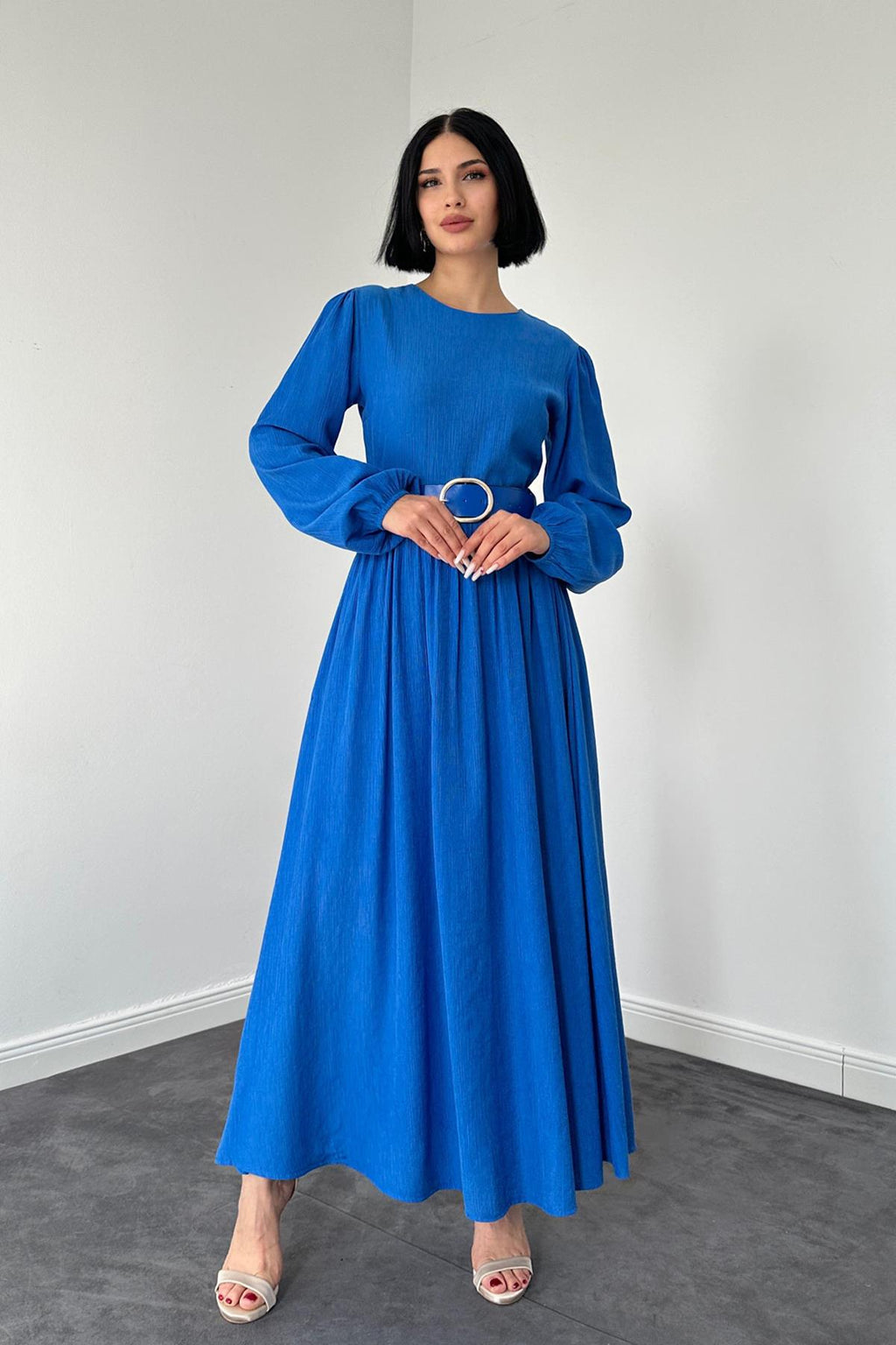 BALI - Leichtes Elegantes Maxikleid in Blau
