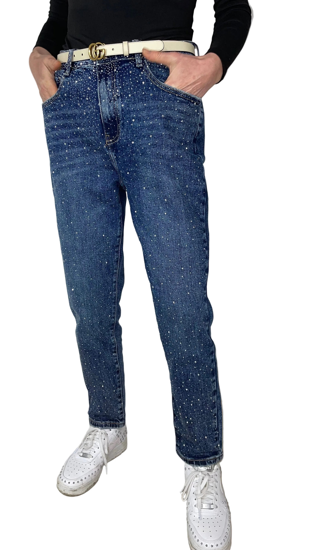 ELA - Jeans mit Glitzersteinen ￼