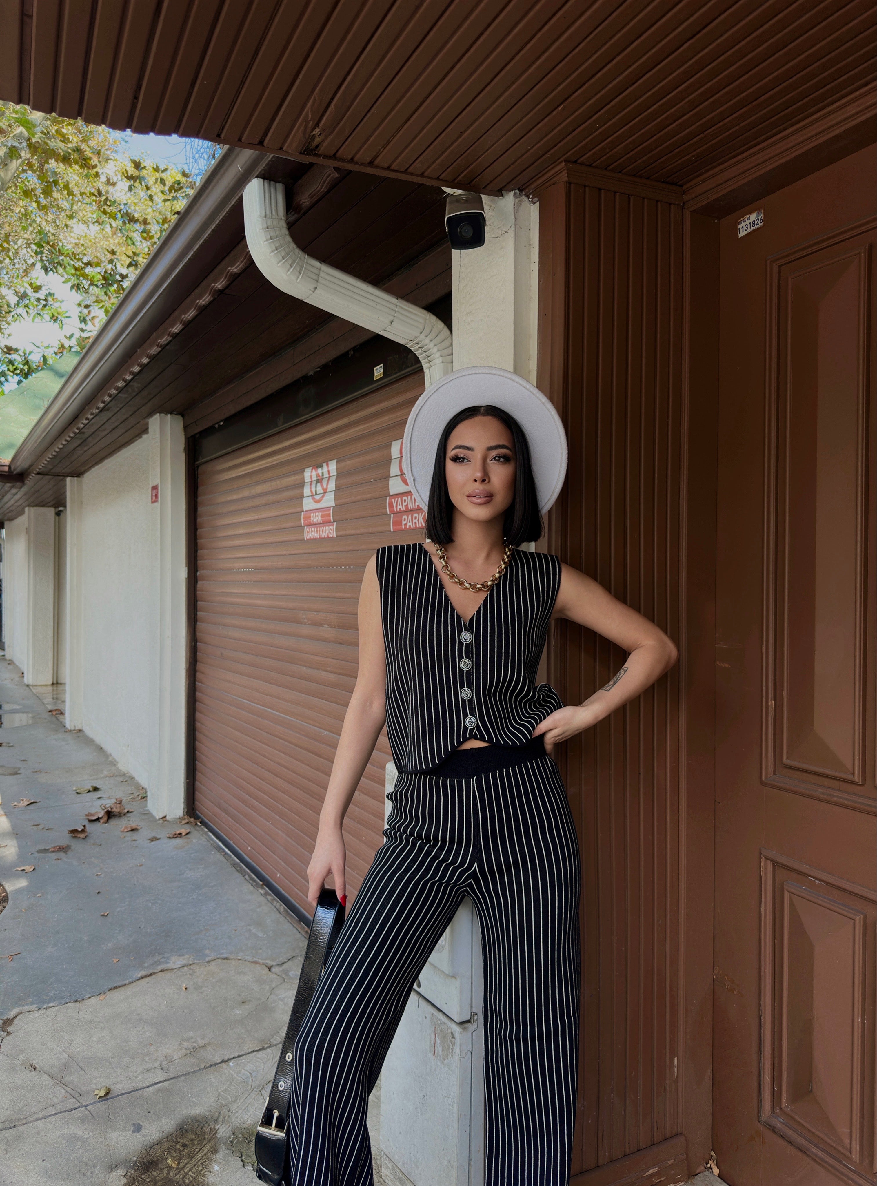 MOSS - Eleganter Gestreifter Zweiteiler