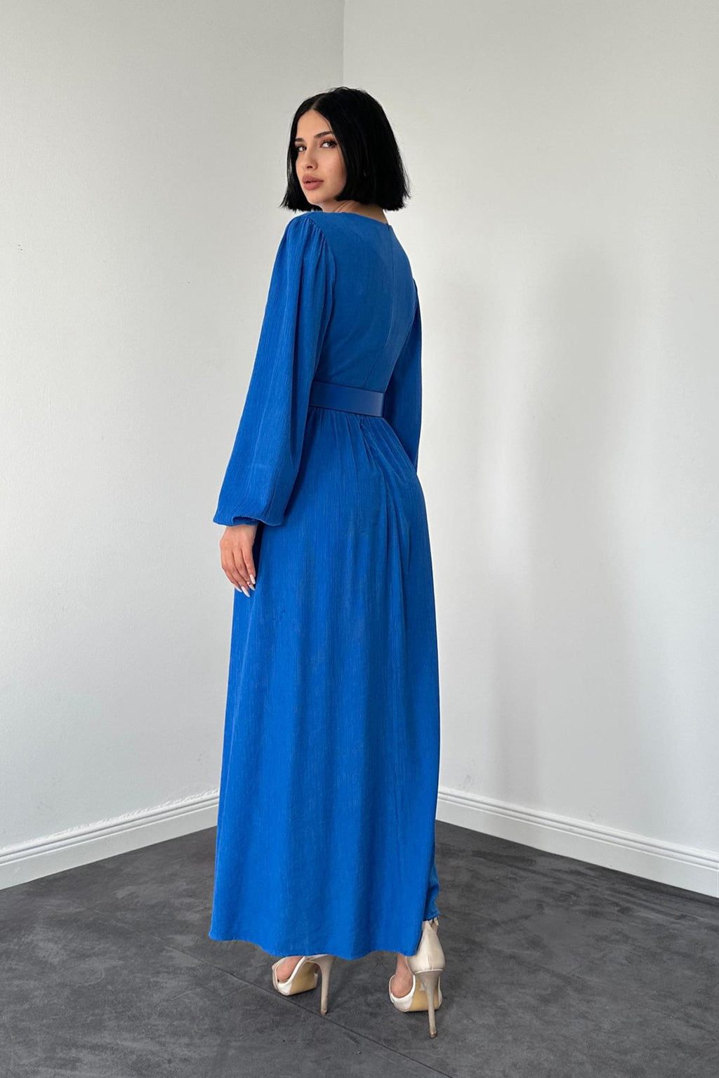 BALI - Leichtes Elegantes Maxikleid in Blau