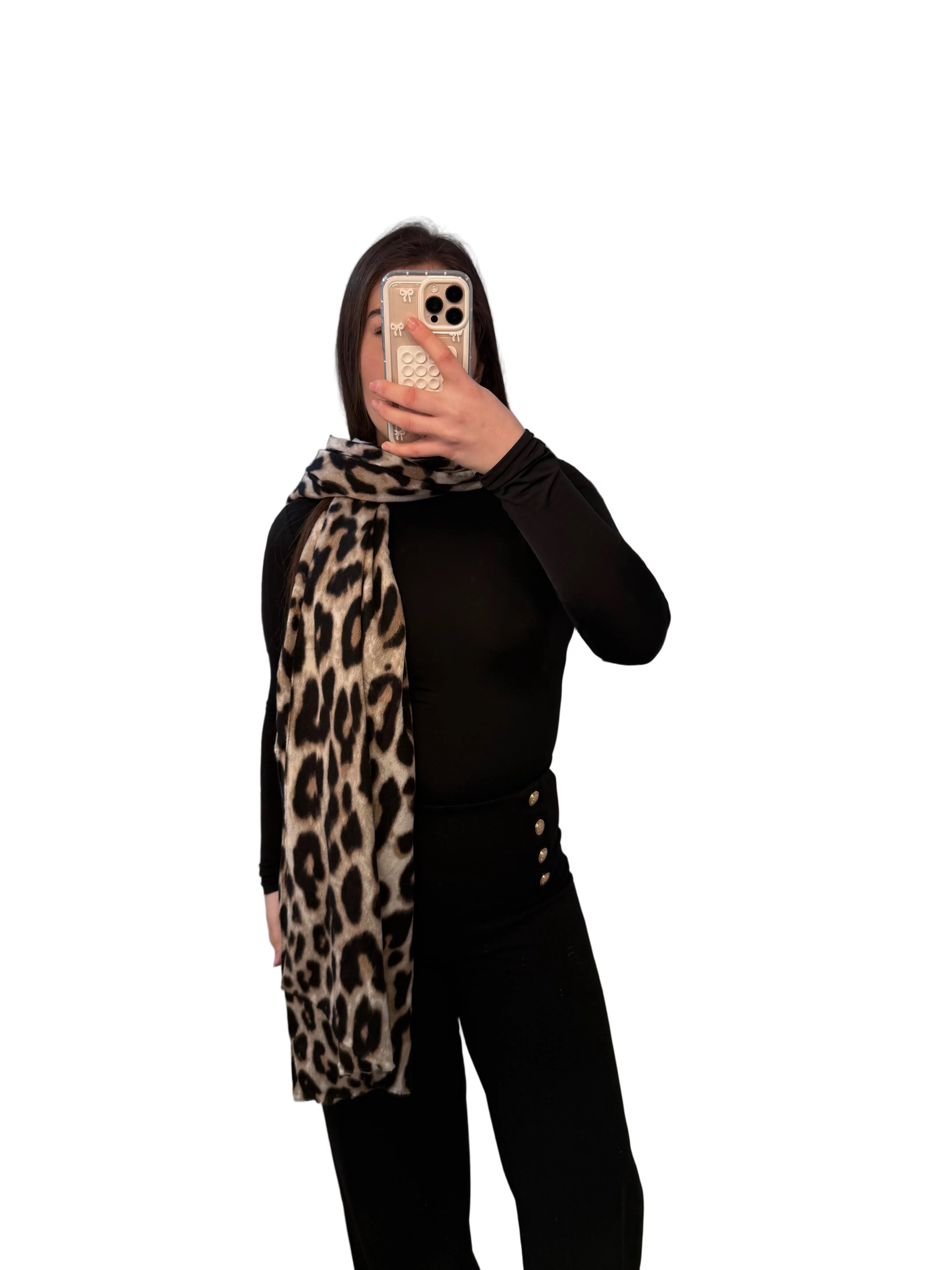 LEOYA - Schal mit Leo-Print